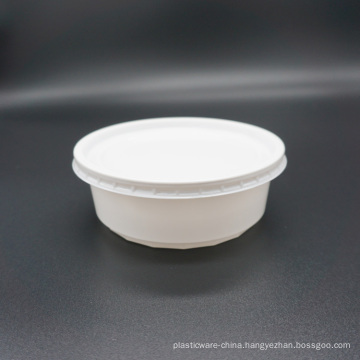 Popular 8Oz Cold Resistance Food Safe White Round Deli Container With White Lid Wholesaler